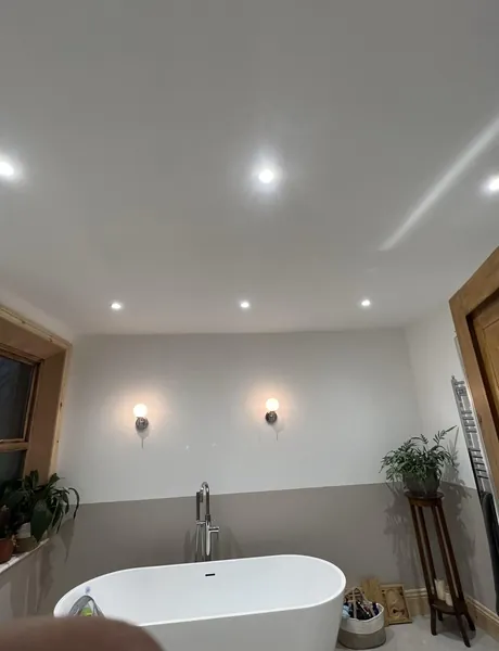 Bathroom wall lights and downlights installed in Preston