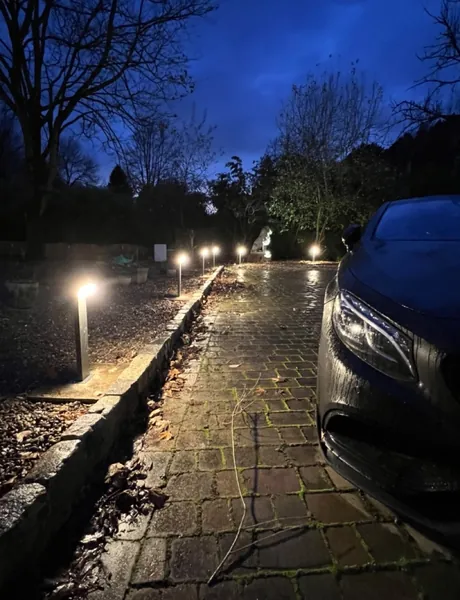 Driveway bollard lighting installed in Preston