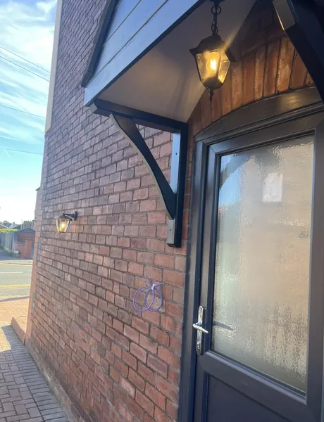 External porch lantern wired by an electrician in Preston