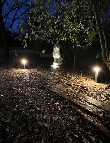 Garden path lighting installed by K Volts Electrical in Preston