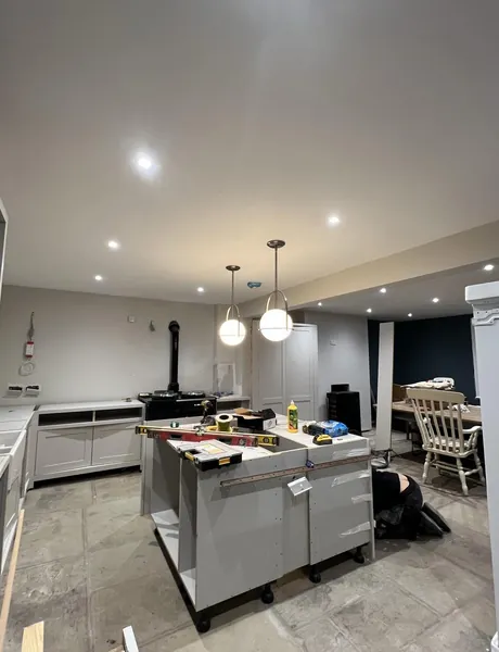 Kitchen downlights and pendant lighting installed in Preston