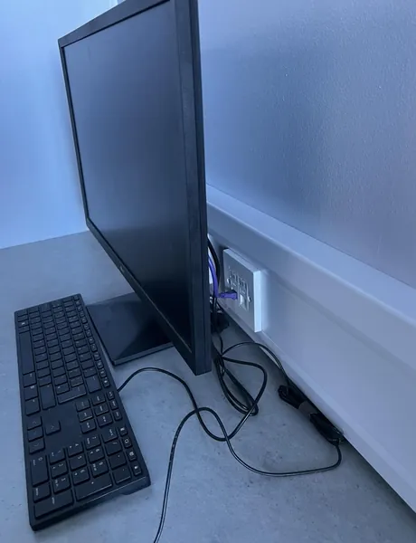 Office power and data socket installation by K Volts Electrical in Preston